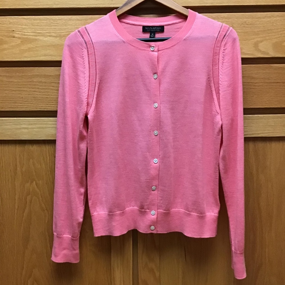 Banana Republic pink cardigan Sweater